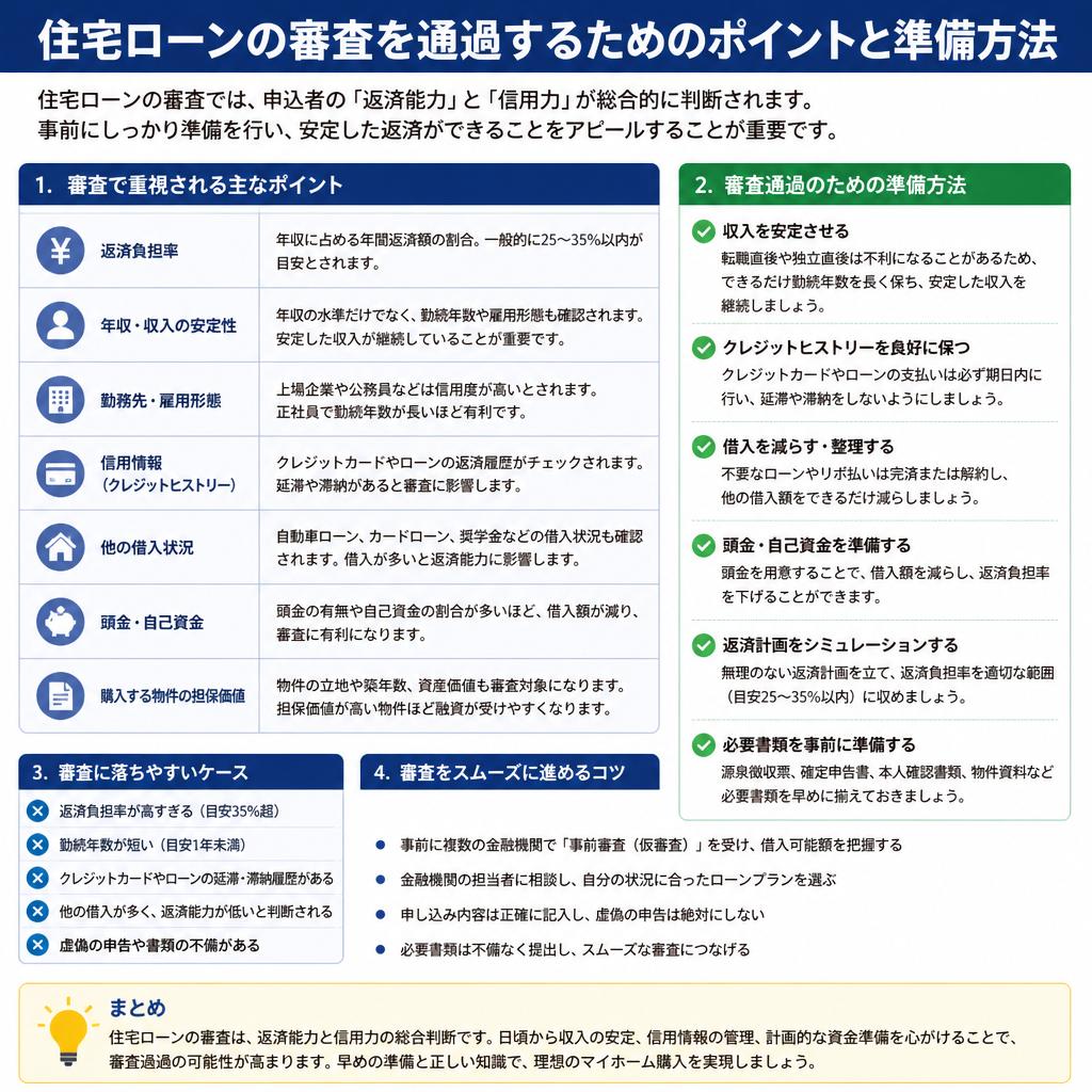 4. ローン審査をスムーズに通過するためのポイント