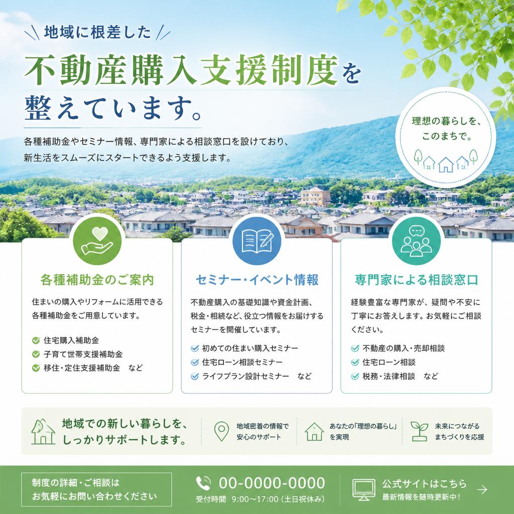 不動産購入支援制度のご紹介